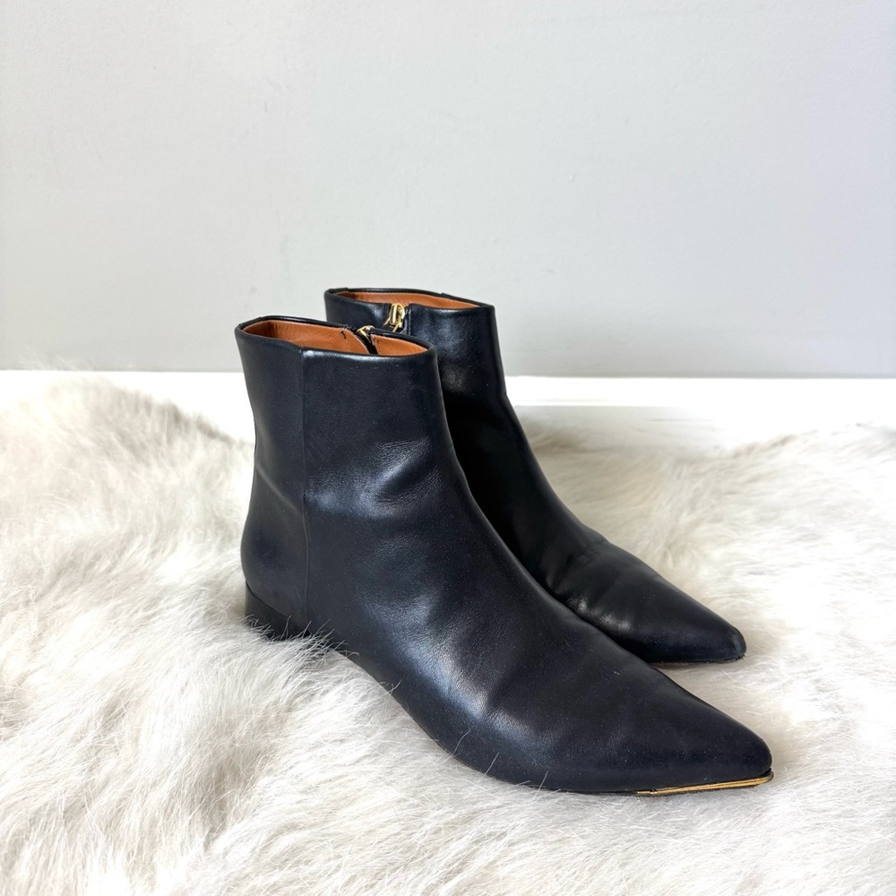 Tory Burch Leather Pointed Toe Lila Ankle Boots - Picture 4 of 11